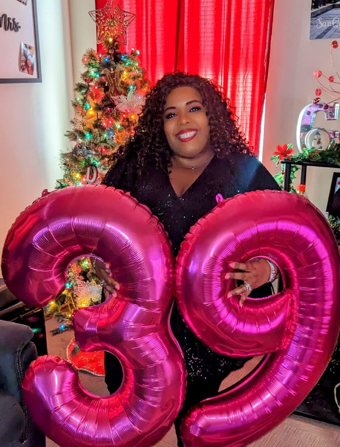 Number 0 Balloons - 40 Inch Hot Pink Number Balloons for Birthday, Wedding, Baby Shower Decorations