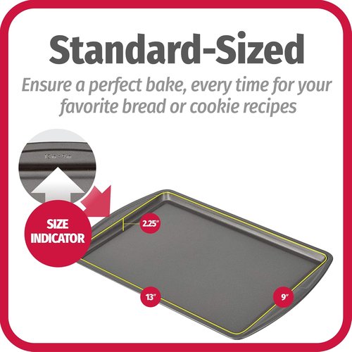 GoodCook Everyday Nonstick Carbon Steel Baking Sheet Set - 3 Pack, 13” x 9” Cookie Sheets for Perfect Baking