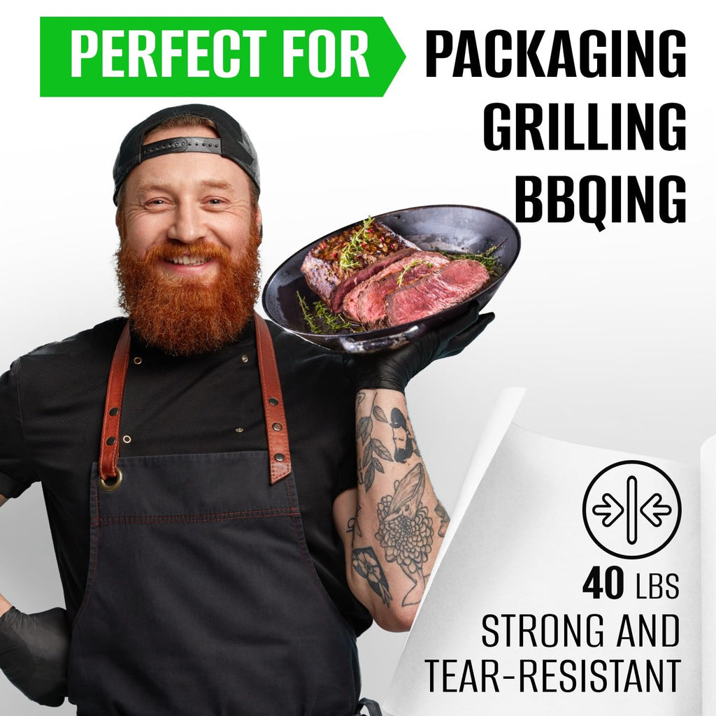 Paclord 36" x 100' Made in USA White Butcher Paper Roll (Value Pack of 2) - Food-Grade, Breathable Butcher Paper - Perfect for BBQ, Smoking Meat, and Wrapping Brisket