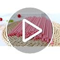 100 Heart Shaped Pink Straws - Individually Wrapped Disposable Straws for Parties