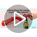 Cap Gun Bottle Opener 2-Pack - Black & Gray Launcher Shooting Gadget