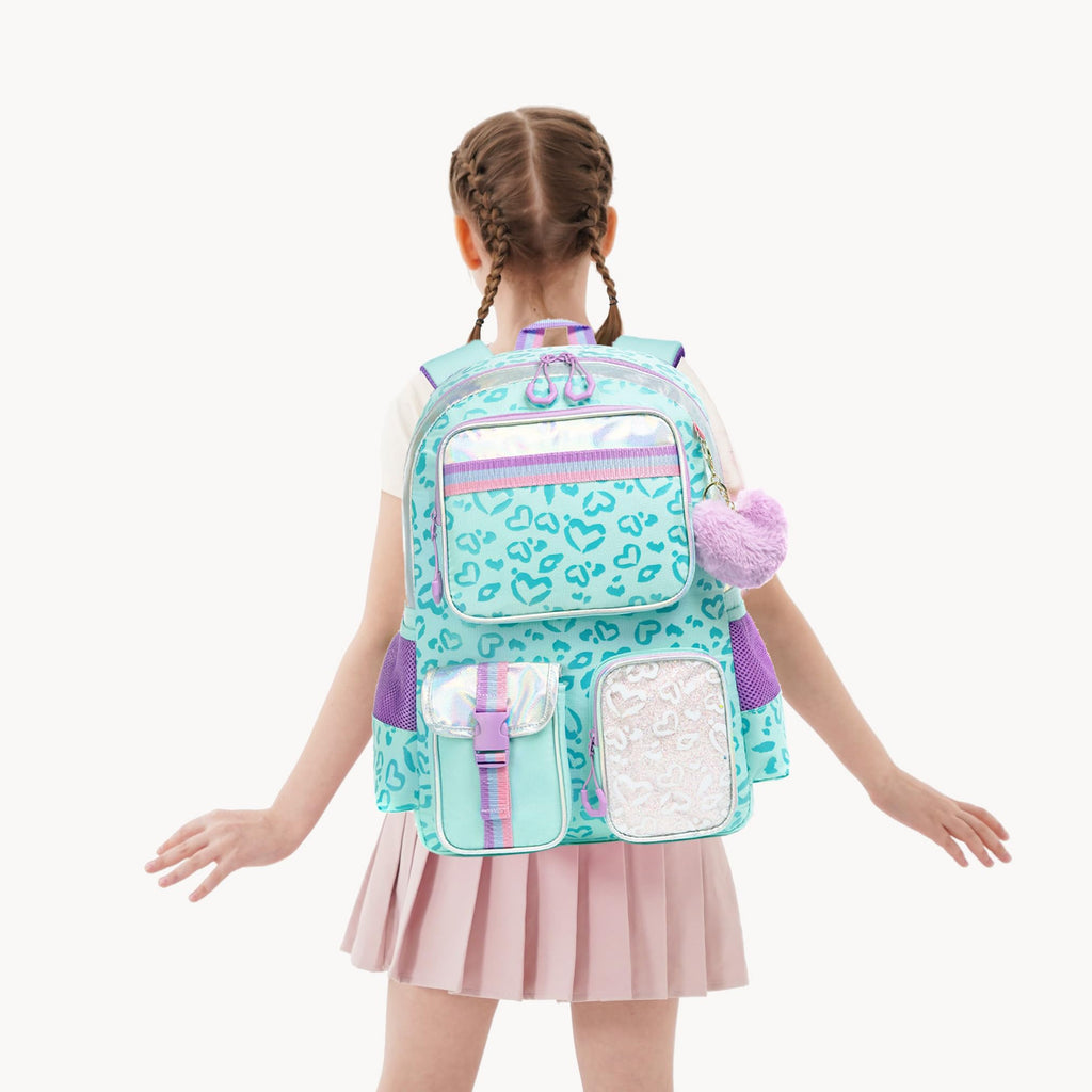 Meetbelify Aesthetic Backpack for Elementary to Teen Girls, Cute Bookbag for Kids 8-10