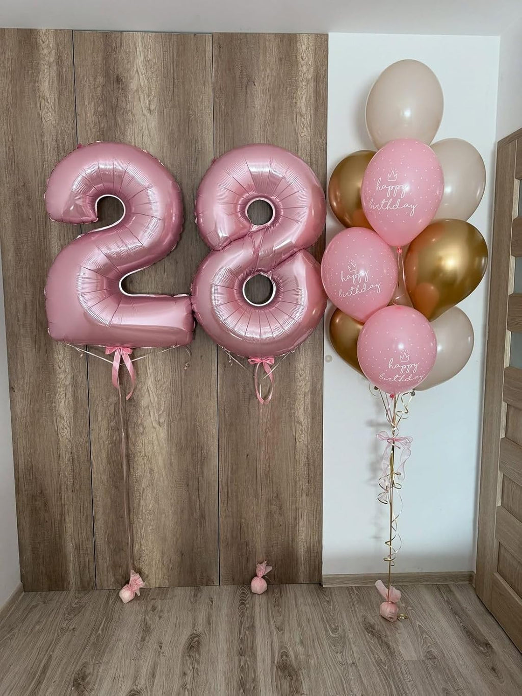 Skiennix 40-Inch Pastel Pink Foil Balloon Number - Perfect 18th Birthday & Wedding Party Decoration