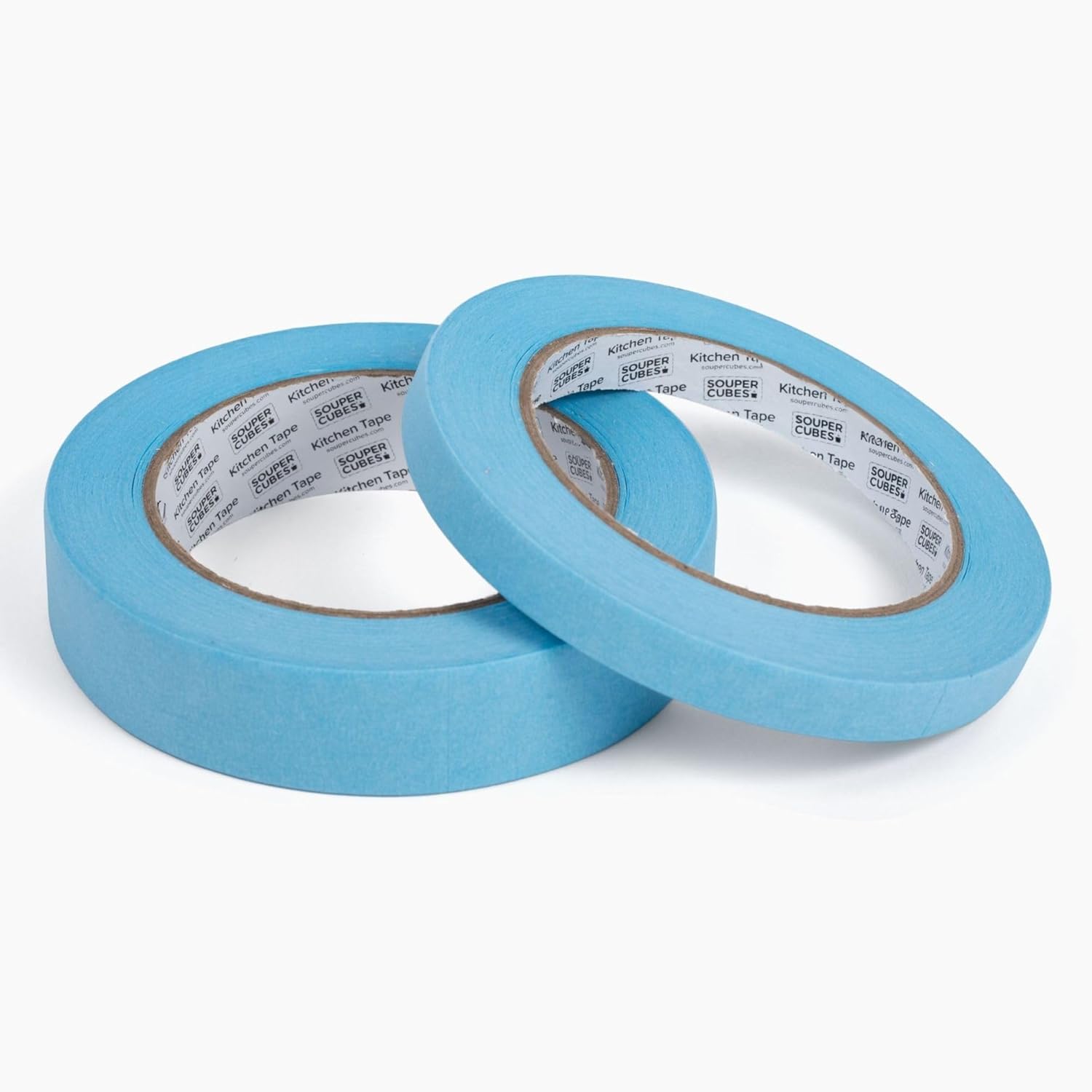 Souper Cubes Kitchen Labeling Tape - 2 Rolls of Freezer Tape (0.47" x 50 yd & 0.95" x 50 yd)
