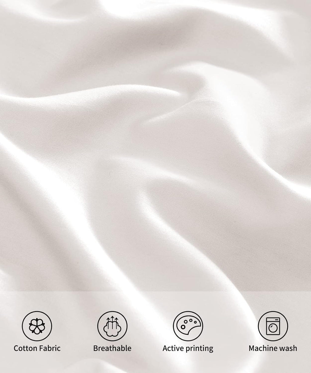 Warmstar Cotton Pillow Cases - Set of 2, 600 Thread Count, Soft & Breathable 20x26 Inches, White