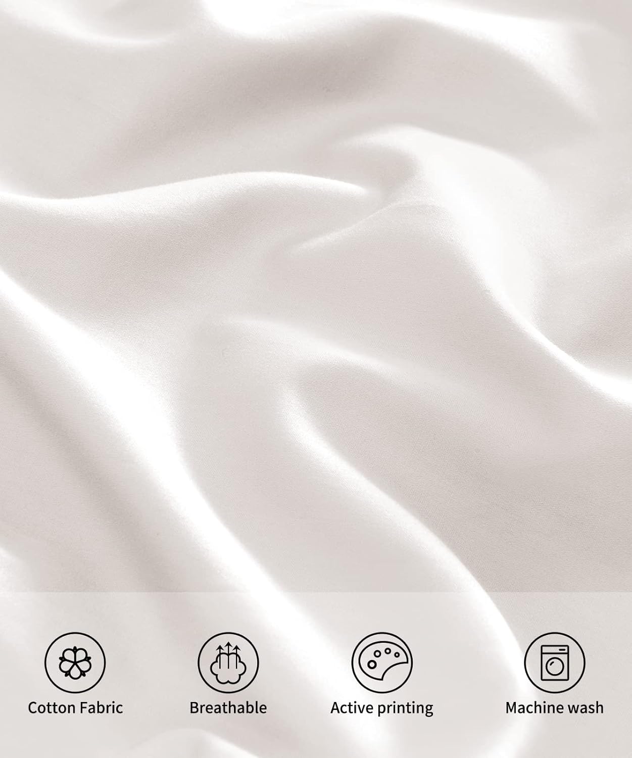 Warmstar King Size Cotton Pillowcases - Set of 2, 600 Thread Count, Soft & Breathable White 20x36 Inches