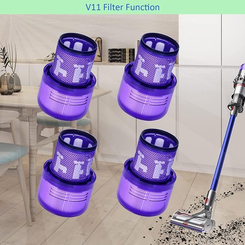 Dyson V11 Torque Drive Replacement Filters - 4 Pack for V11 SV14 Animal & V15 Detect Models