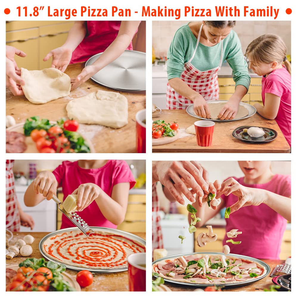 TeamFar Stainless Steel Bakeware Sets, Baking Sheet with Rack, Toaster Oven Pan & Pizza Pan, Lasagna Pan with Lids, Square & Round Cake Pan with Lids, Muffin & Loaf Pan, Healthy