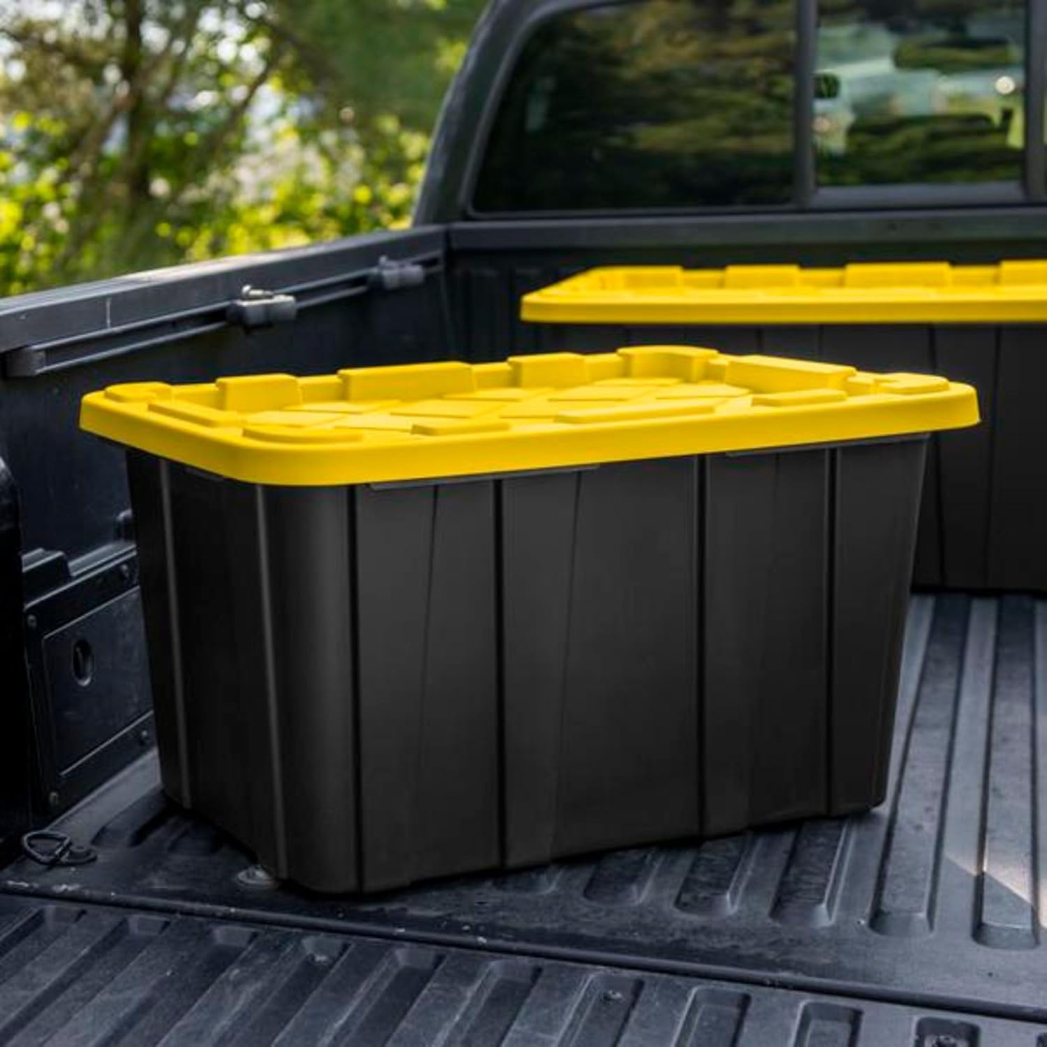 Sterilite 27 Gallon Heavy-Duty Storage Tote - 4-Pack Stackable Plastic Bins with Lids for Garage & Outdoor Gear