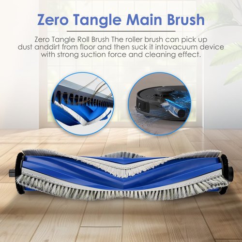 (2 Pack) Roller Brushes Compatible with ECOVACS DEEBOT T30 Pro Omni/ T30 Omni/ T30S/ T30S Combo/ N20 plus/ N20 Pro Plus/ Yeedi M12 Pro+ Robot Vacuum, Main Brush Replacement Multi-Surface Brushes