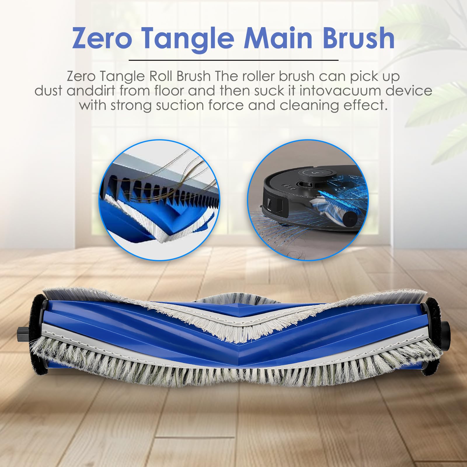 (2 Pack) Roller Brushes Compatible with ECOVACS DEEBOT T30 Pro Omni/ T30 Omni/ T30S/ T30S Combo/ N20 plus/ N20 Pro Plus/ Yeedi M12 Pro+ Robot Vacuum, Main Brush Replacement Multi-Surface Brushes