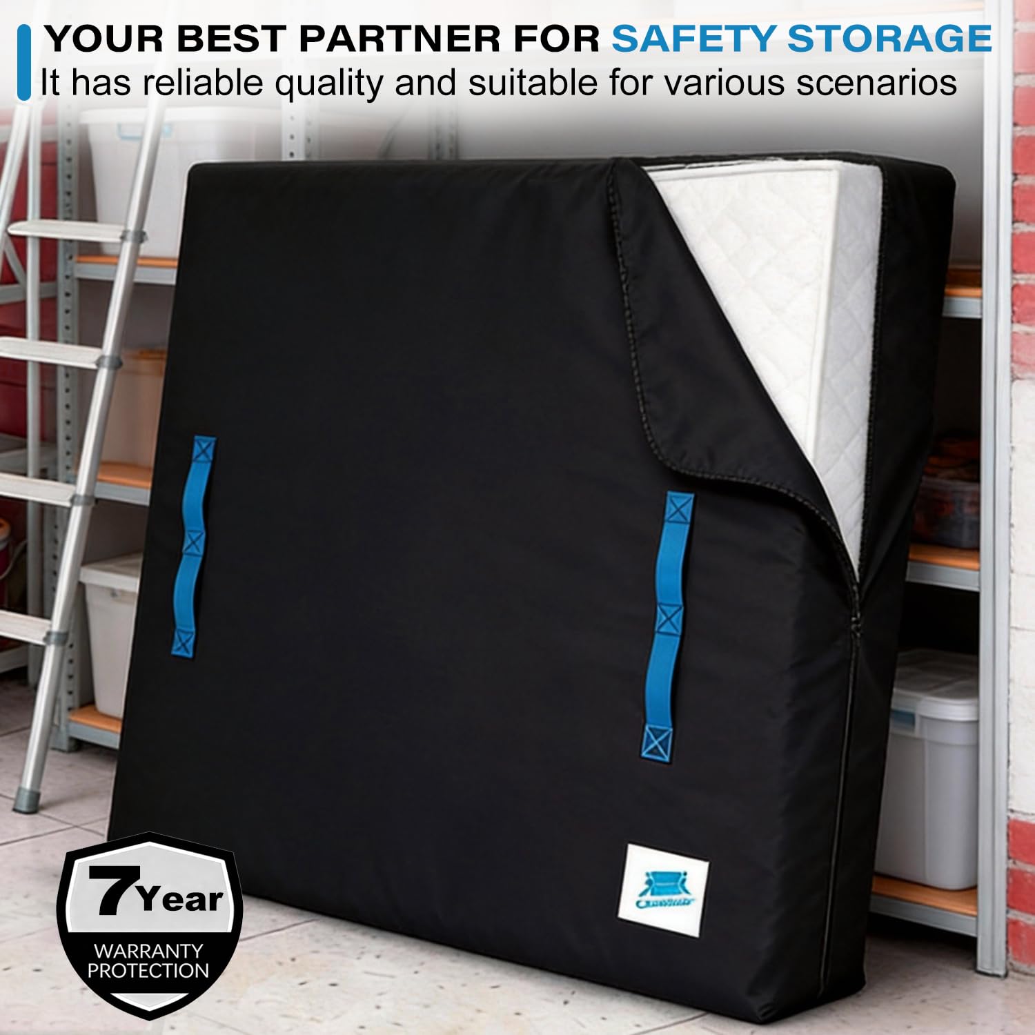 (Not Plastic,Not Polyethylene),Mattress Bags for Moving and Storage,Queen Size,8 Handles,Heavy Duty & Thicker Canvas 600D Polyester Cloth,Reusable Waterproof Mattress Protector Covers,Strong Zipper