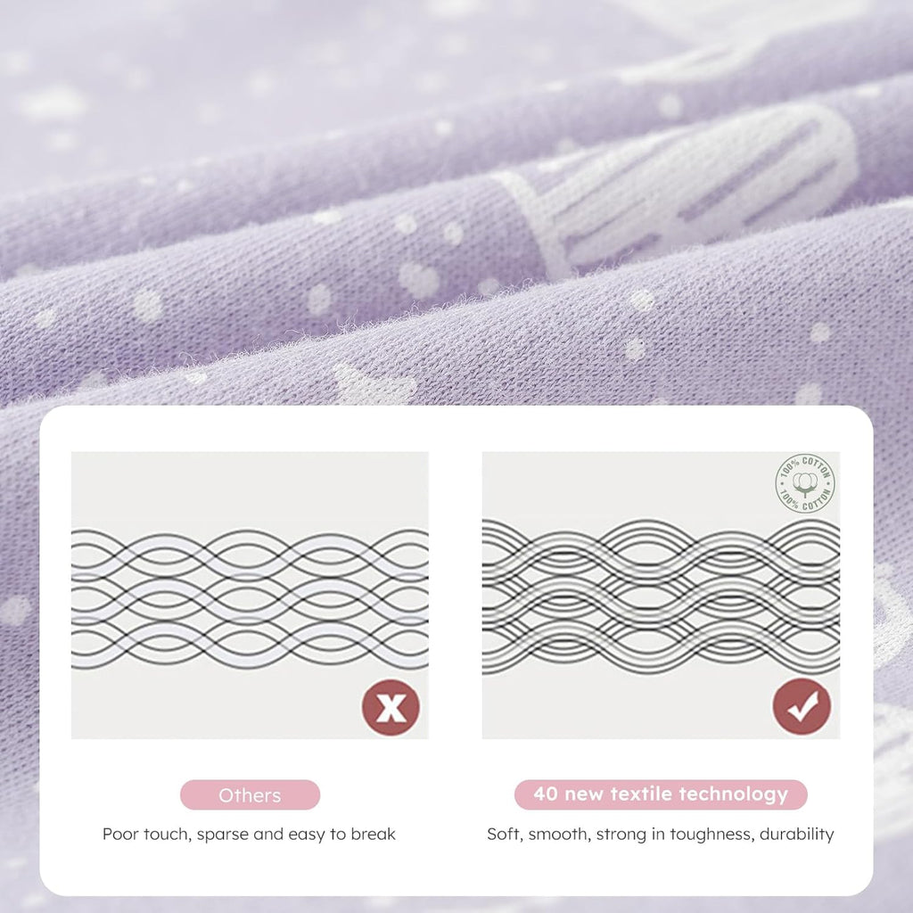 Yoofoss Baby Sleep Sack | 100% Organic Cotton Wearable Blanket for 0-6 Months | Comfy 2-Way Zipper, 3 Pack