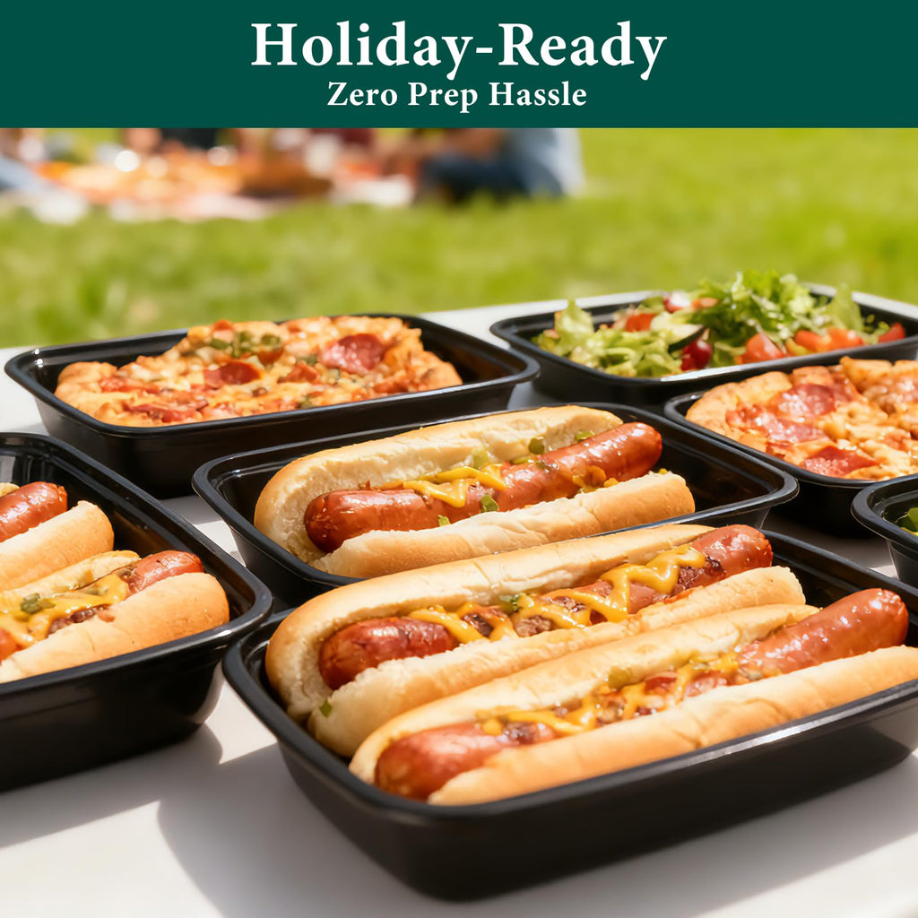 FUHITIM 90 Pack 28 oz Disposable Containers with Lids, Meal Prep Containers，Sturdy Leakproof & Food Safe, Microwave, Freezer, Dishwasher Safe Food Storage Containers with Lids Easy Open