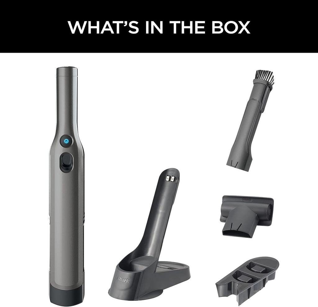 Shark WV201 WANDVAC Handheld Vacuum - Lightweight 1.4 lbs with Powerful Suction & Charging Dock | Graphite Slate