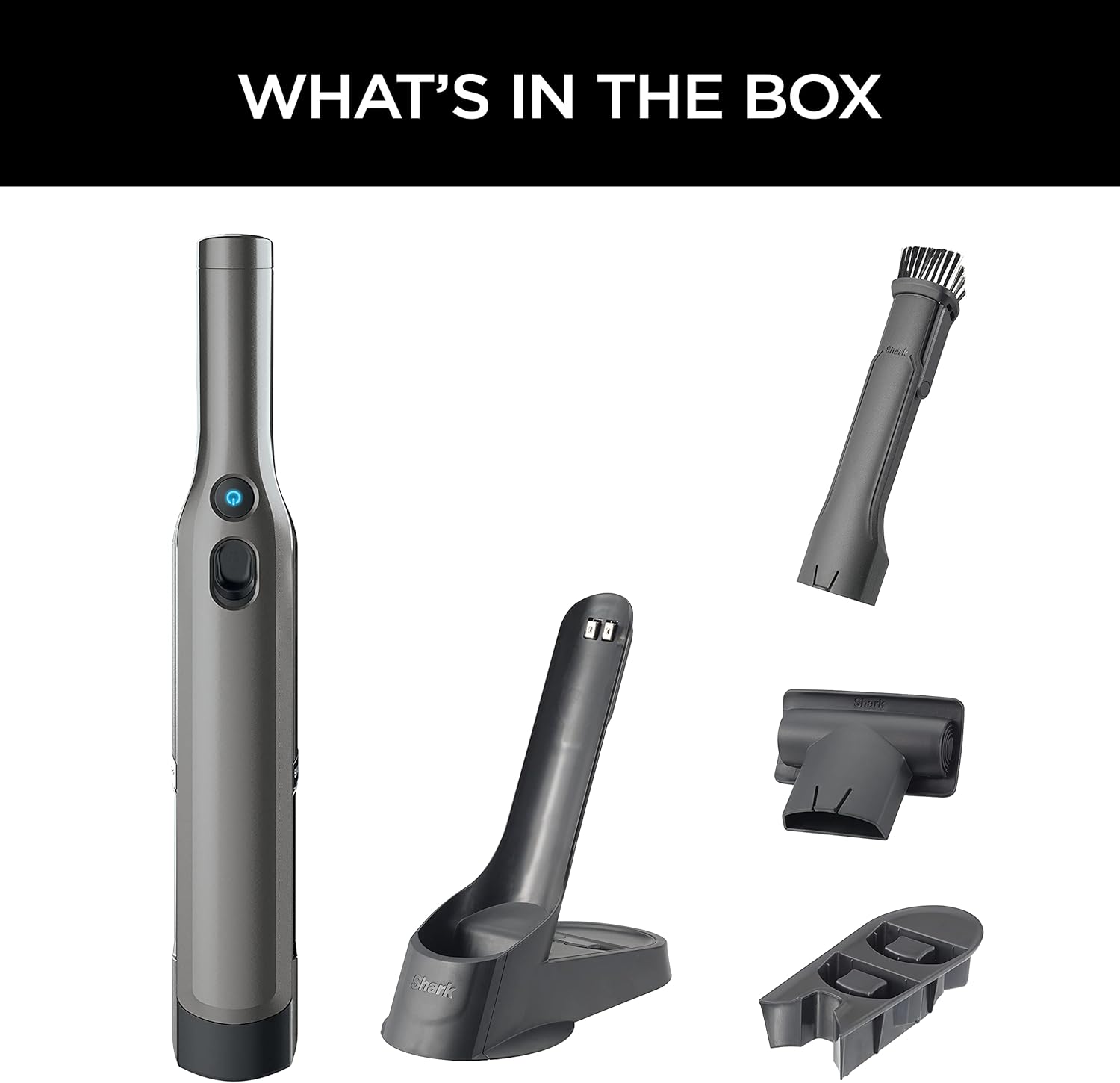 Shark WV201 WANDVAC Handheld Vacuum - Lightweight 1.4 lbs with Powerful Suction & Charging Dock | Graphite Slate