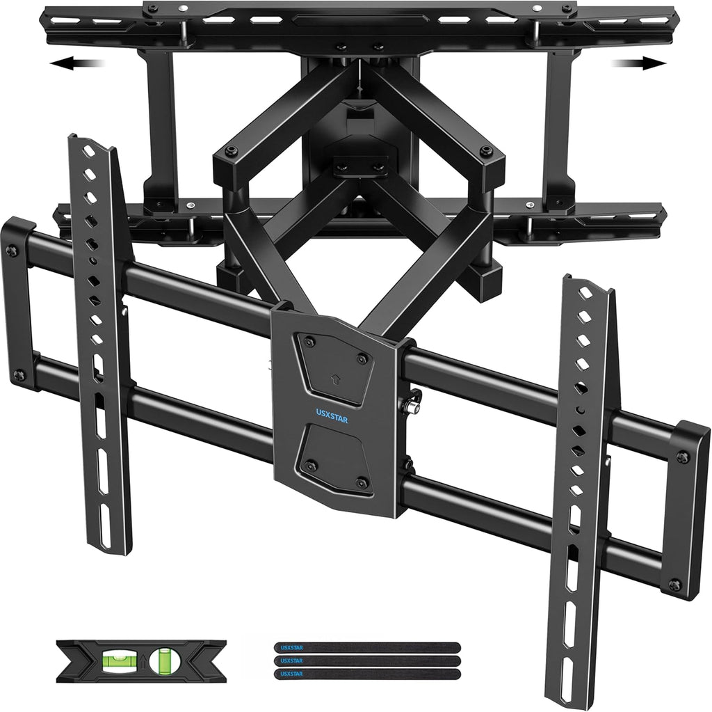 USX STAR Full Motion TV Wall Mount - Adjustable Swivel & Tilt for 42-86 Inch TVs, Max VESA 600x400mm, 110 LBS Capacity