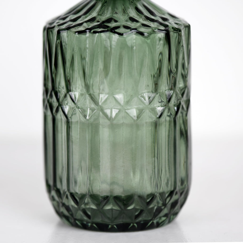 SDlumeiy 18 oz Dark Green Thick Glass Soap Dispenser with Black Rustproof Pump Refillable Bathroom, Kitchen Soap Dispenser for Hand Soap, Detergent, Lotion (Dark Green)