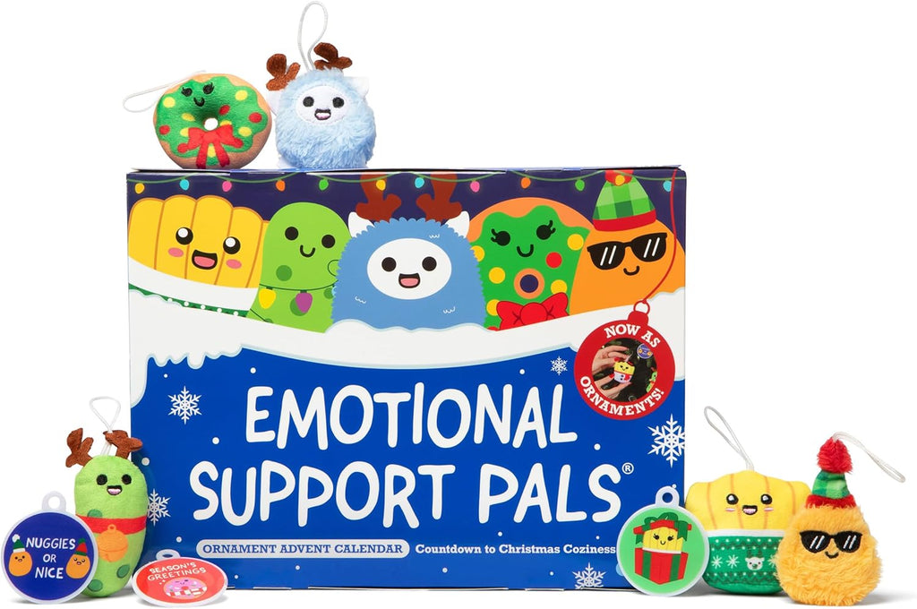 Relatable Emotional Support Advent Calendar - 24 Mini Plush Toys & Ornaments | Perfect Stocking Stuffer for All Ages