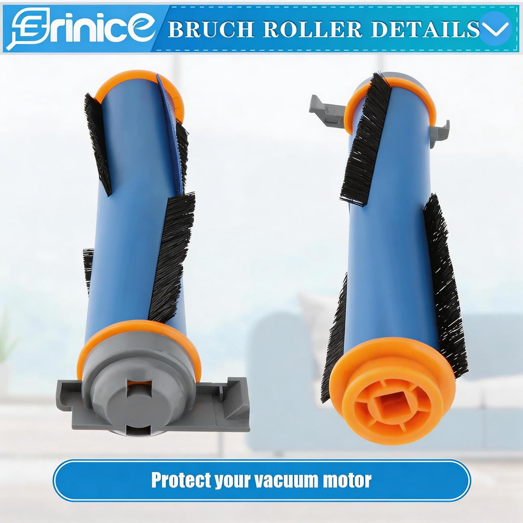 Erinice Replacement Parts for Shark AI Robot Vacuum AV2501S AV2501AE RV2502AE RV2520AOUS AV2510AOUS RV2610WA Accessories Kit with Main Roller Brush Filters, Foam & Primary Filters, Side Brushes
