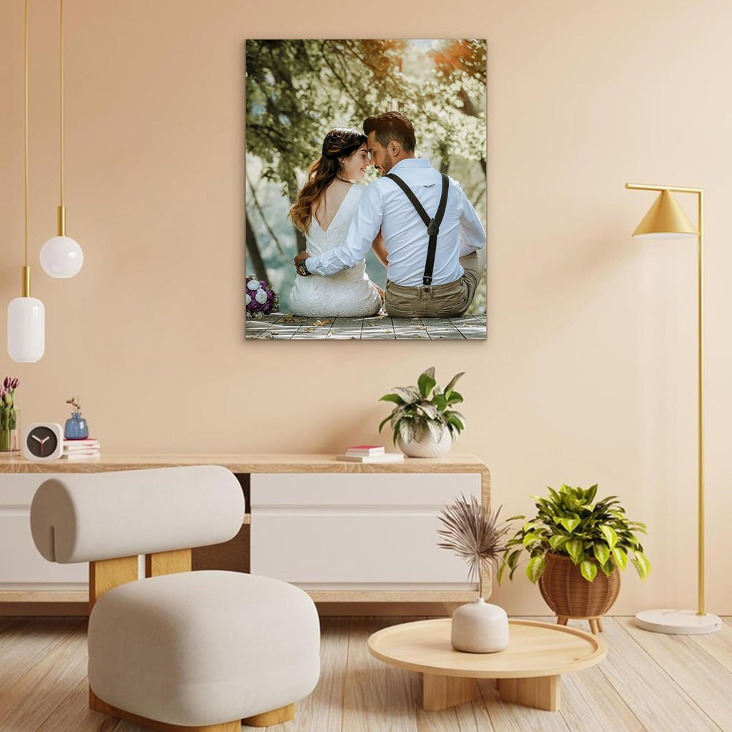 WEGA Custom Canvas Prints - Personalized Photo Wall Art | Framed 8x10 for Family, Pets & Weddings