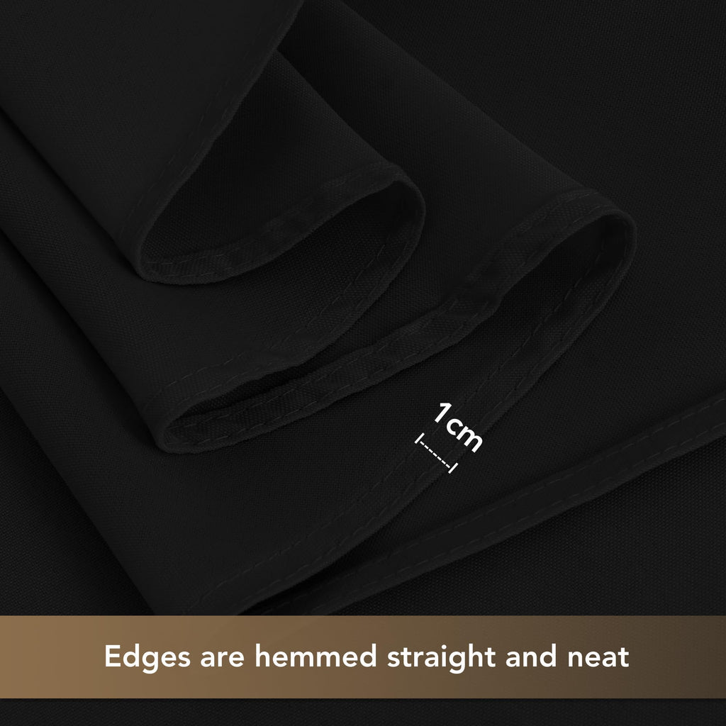 sancua Black Tablecloths for 6 Foot Rectangle Tables, 8 Pack - Washable Polyester Fabric Table Cloth, Reusable Table Covers for Wedding Party, Birthday, Banquet Reception, 54x108 Inch