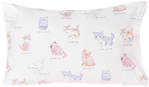 J-pinno Pink Kitty Sweet Cats Girls Kids Twin Sheet Set Bedroom Decoration Gift, 100% Cotton, Flat Sheet + Fitted Sheet + Pillowcase Bedding Set (Pink Kitty, Twin)