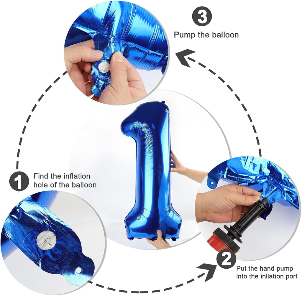 Skiennix 14 Balloon Numbers - Large Dark Blue 40 Inch Foil Balloons for Birthday & Wedding Decor