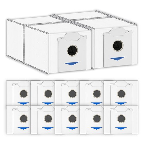 (12 Pack) N30 Omni Replacement Dust Bags Compatible With ECOVACS DEEBOT N30 Omni / N30 Pro Omni Robot Vacuum Cleaner, With Activated Carbon Filter Layer, Canister Bags, Disposable Bags