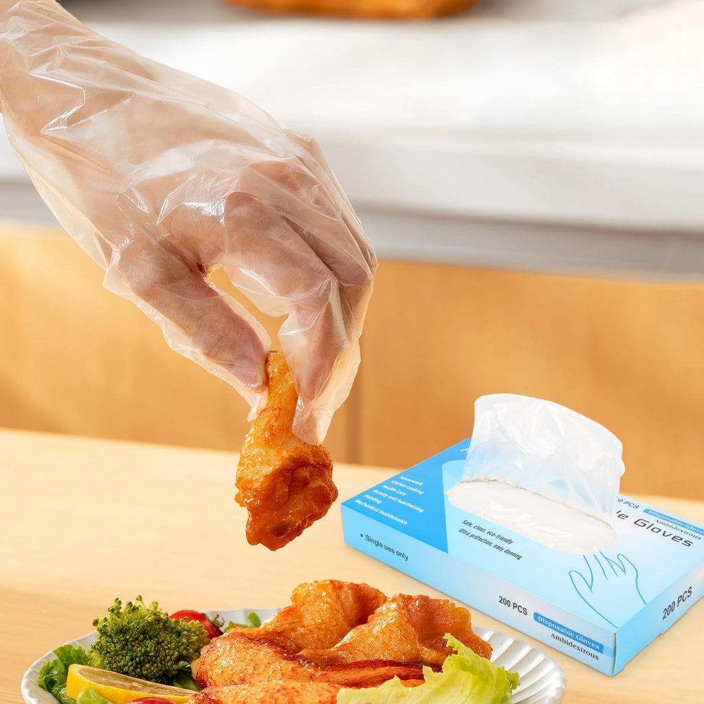 AiDiAiLa 800PCS Disposable Plastic Gloves For Isolating Bacterial Stains That Can Come Into Direct Contact With Food…