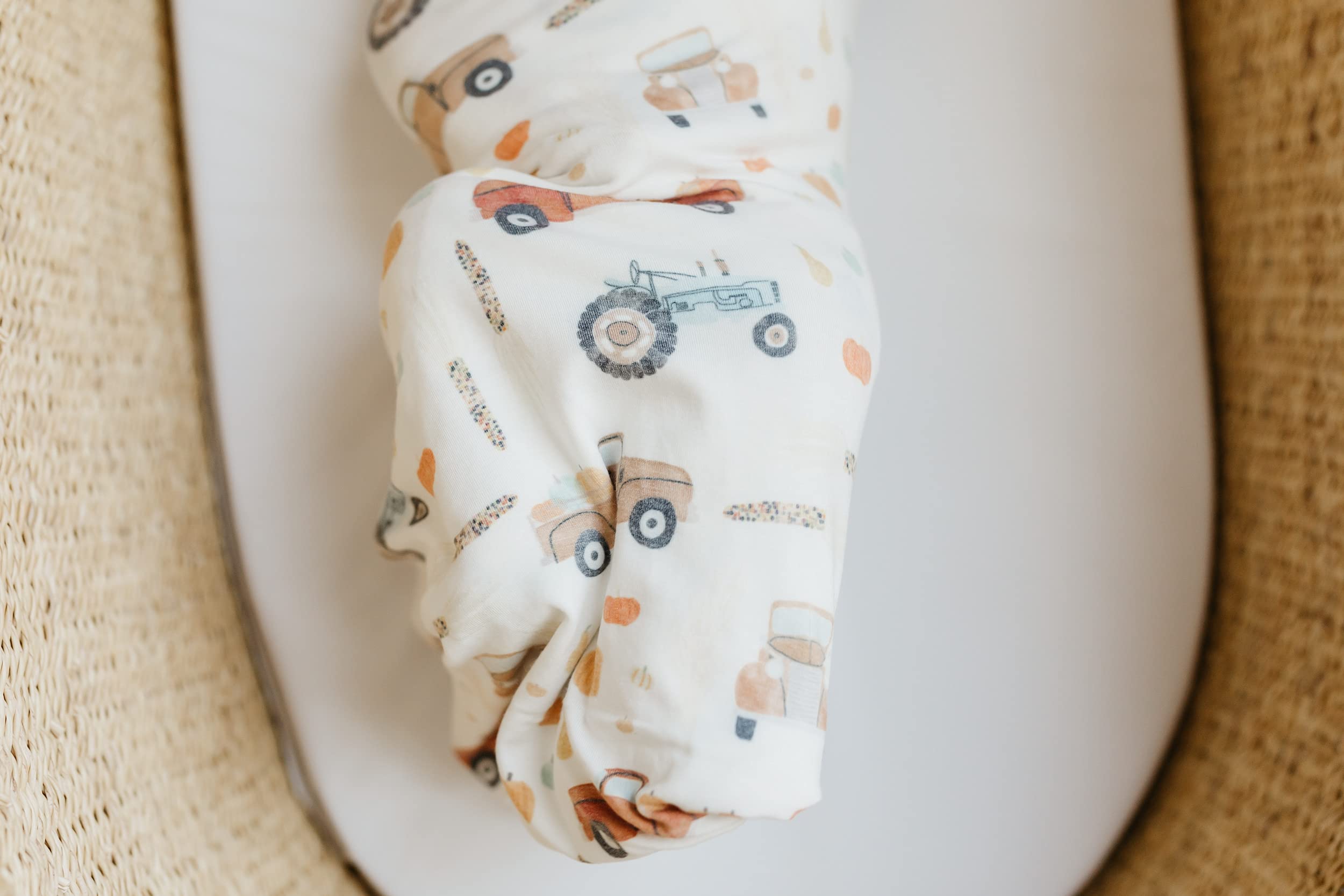 Copper Pearl Large Premium Knit Baby Swaddle Receiving Blanket Hayride