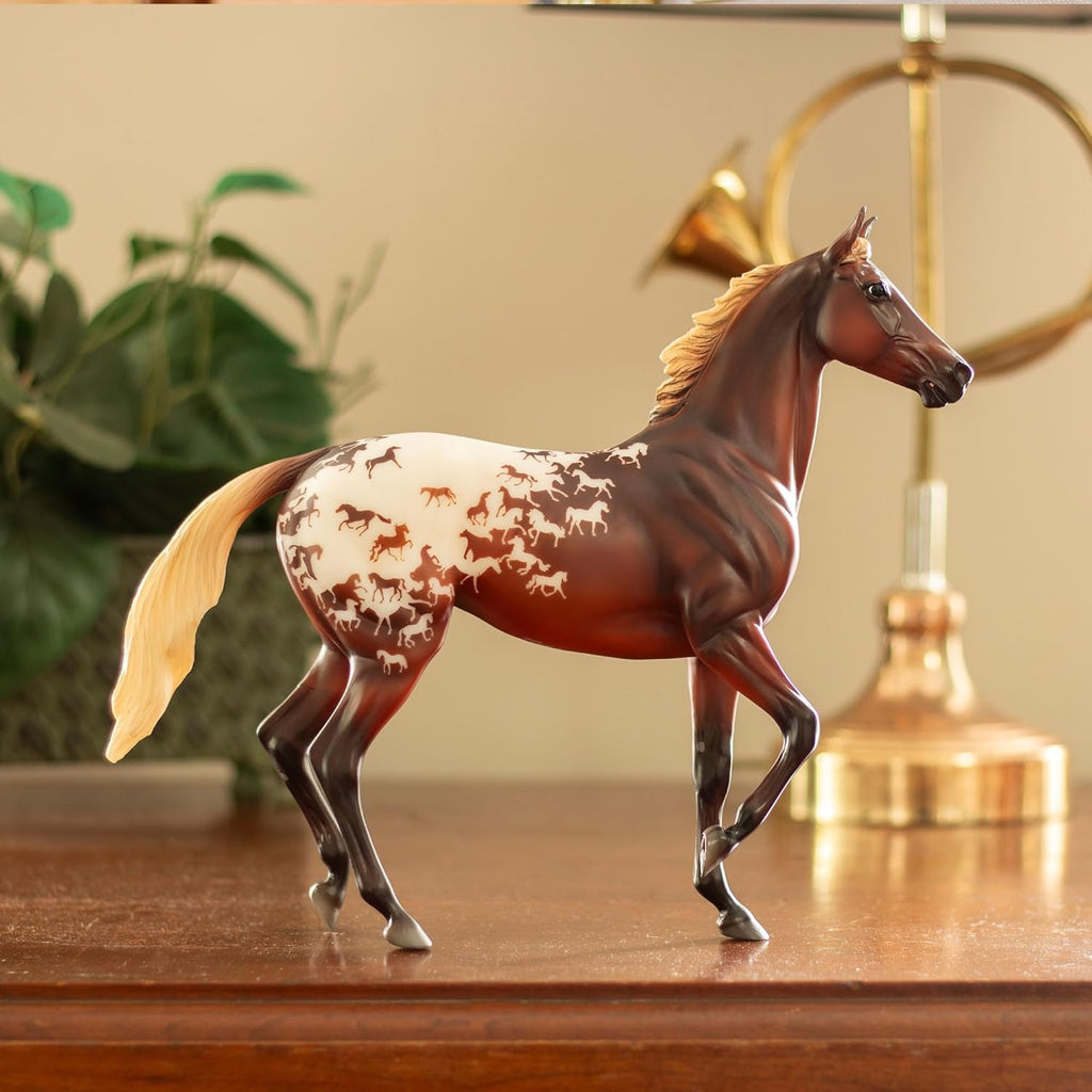 Breyer Horses Traditional Series – 75th Anniversary Sport Horse “Lonesome Glory” | Hand-Painted Thoroughbred Model with Flaxen Red Chestnut Blanket Appaloosa Coat | 1:9 Scale Collector Figurine
