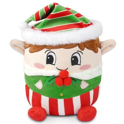 LSYDCARM Christmas Plush Pillow, 8 Inch Soft Christmas Elf Plush Stuffed Animal Toy, Cuddly Xmas Stuffed Plush Xmas Birthday Party Favor Gift for Boys Girls Office Home Decoration