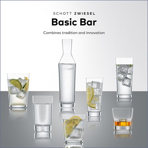 SCHOTT ZWIESEL Basic Bar Tumblers 13 Ounce (Set of 6), Medium-Sized Longdrink Glasses, Dishwasher-Safe Tritan Crystal Glasses, Made in Germany