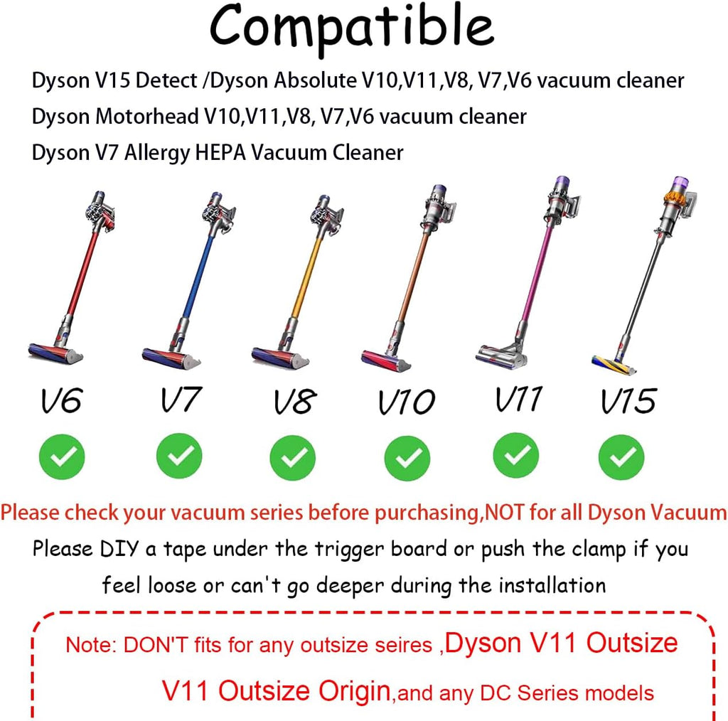 REEYEAR Power Button Control Clamp - Compatible with Dyson V6, V7, V8, V10, V11, V15 | 2-Pack for Effortless Use