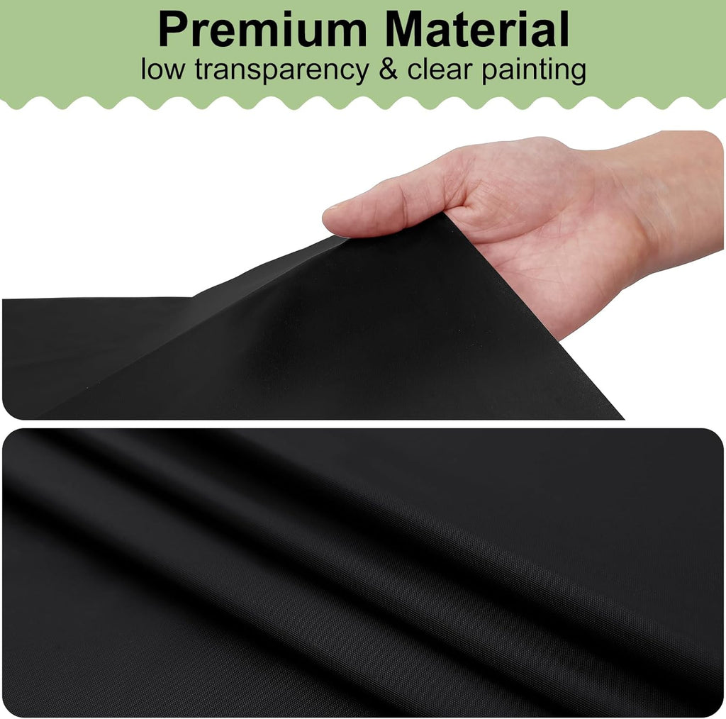 Misaya Disposable Plastic Tablecloths - Waterproof & Leakproof 54 x 108 Inch Black Covers for Parties & Picnics