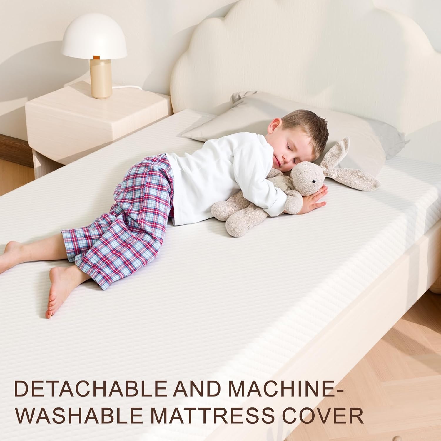 Skiennix Twin Mattress - 5 Inch Medium Firm Cooling Gel Memory Foam - Safe & Fiberglass-Free for Kids