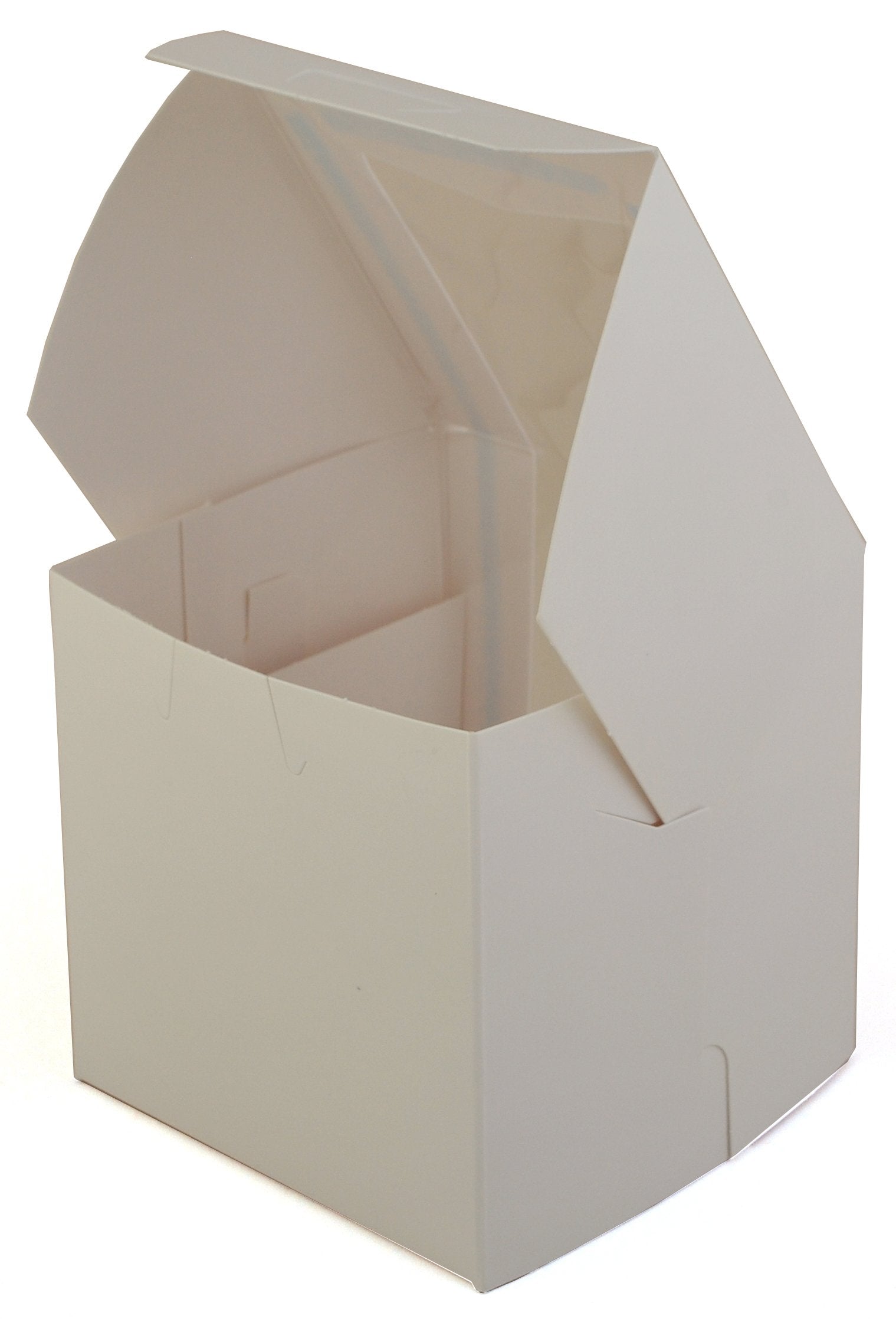 Southern Champion Tray 23033 Paperboard White Lock Corner Window Bakery Box, 4" Length x 4" Width x 4" Height (Case of 200)