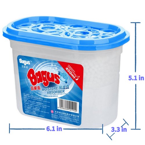 Moisture absorbers Boxes (6 Pack) - 10.5 Oz, Dehumidification Box, Moisture Absorber for Closet, Bathroom, Storage, Kitchens, Basement, Laundries, Spaces, Studies, Car, Boats, RVs, Boat. (6 Pack)