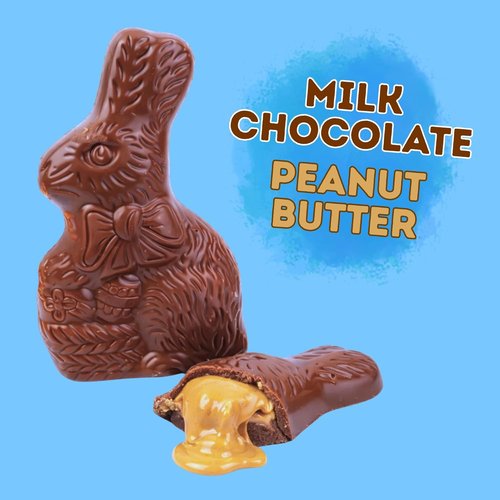 Jif Milk Chocolate Peanut Butter Bunny - Perfect Easter Basket Stuffer Candy | 2 Ounces (Pack of 3)