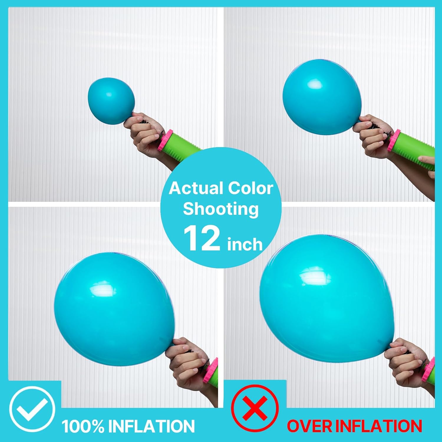 PartyWoo Dark Teal Balloons - 50pcs 12 Inch Turquoise Aqua Blue for Weddings, Graduations & Parties