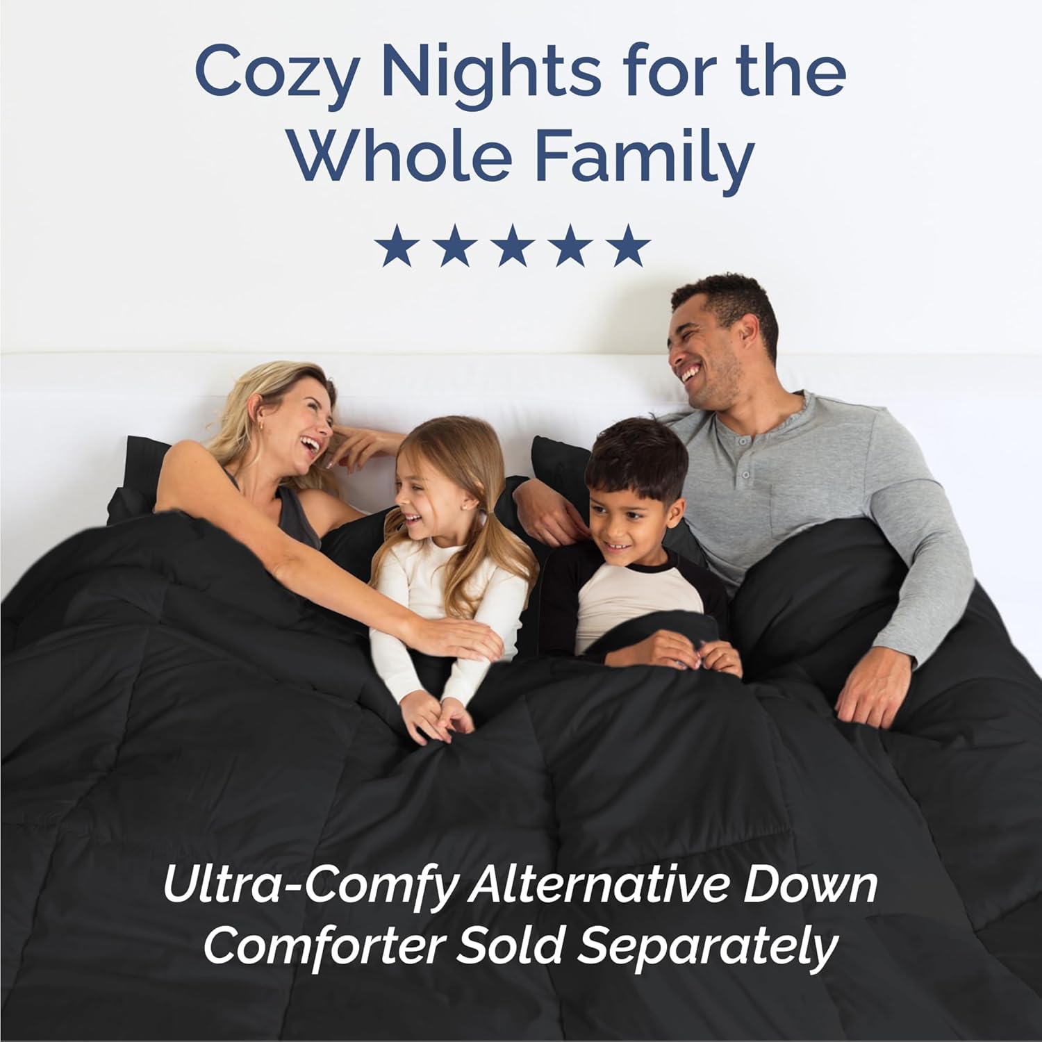 Skiennix Queen Size 4-Piece Sheet Set - Ultra-Soft Cooling Bedding - Deep Pockets, Wrinkle-Free - Black