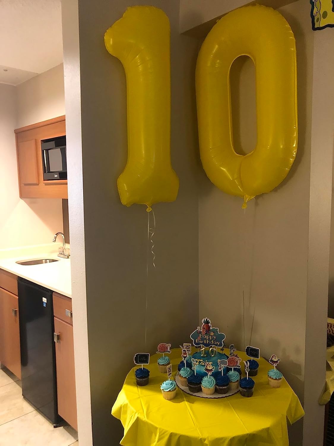 Number Balloons - 40 Inch Yellow 1 Balloon for 1st Birthday Party Decorations & Baby Showers