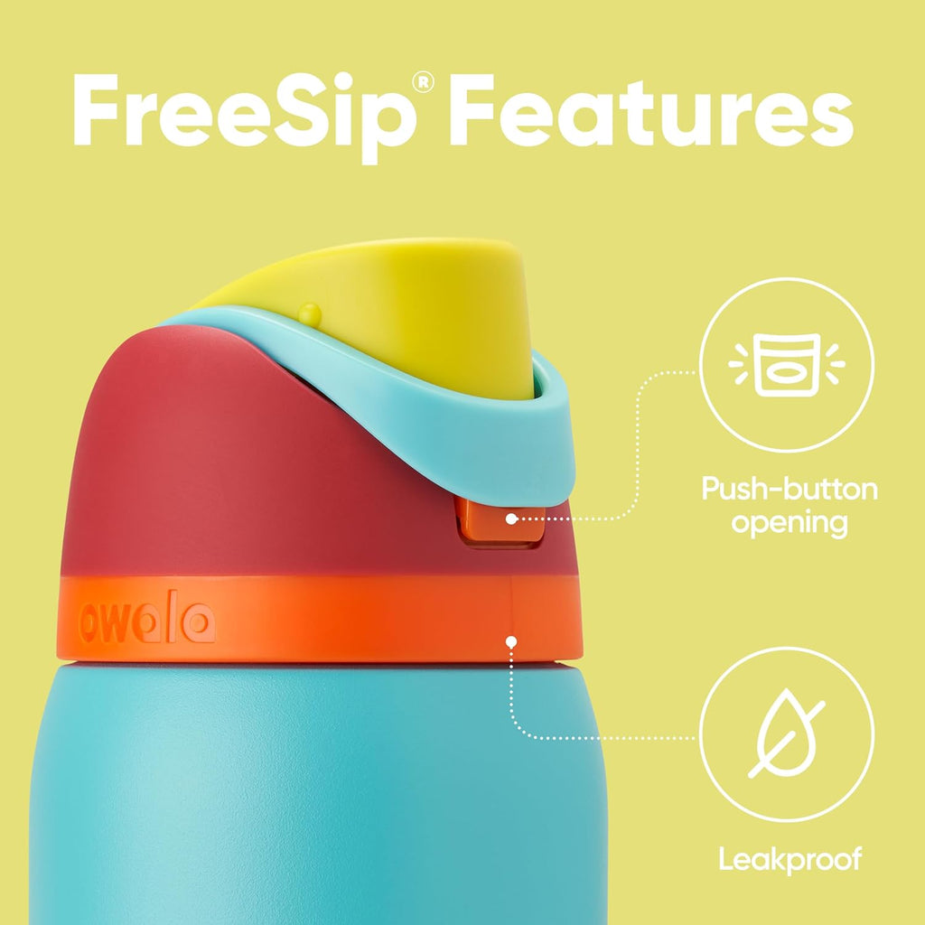 Owala FreeSip Insulated Stainless Steel Water Bottle - BPA-Free, 32 Oz, Perfect for Travel | Summer Sweetness