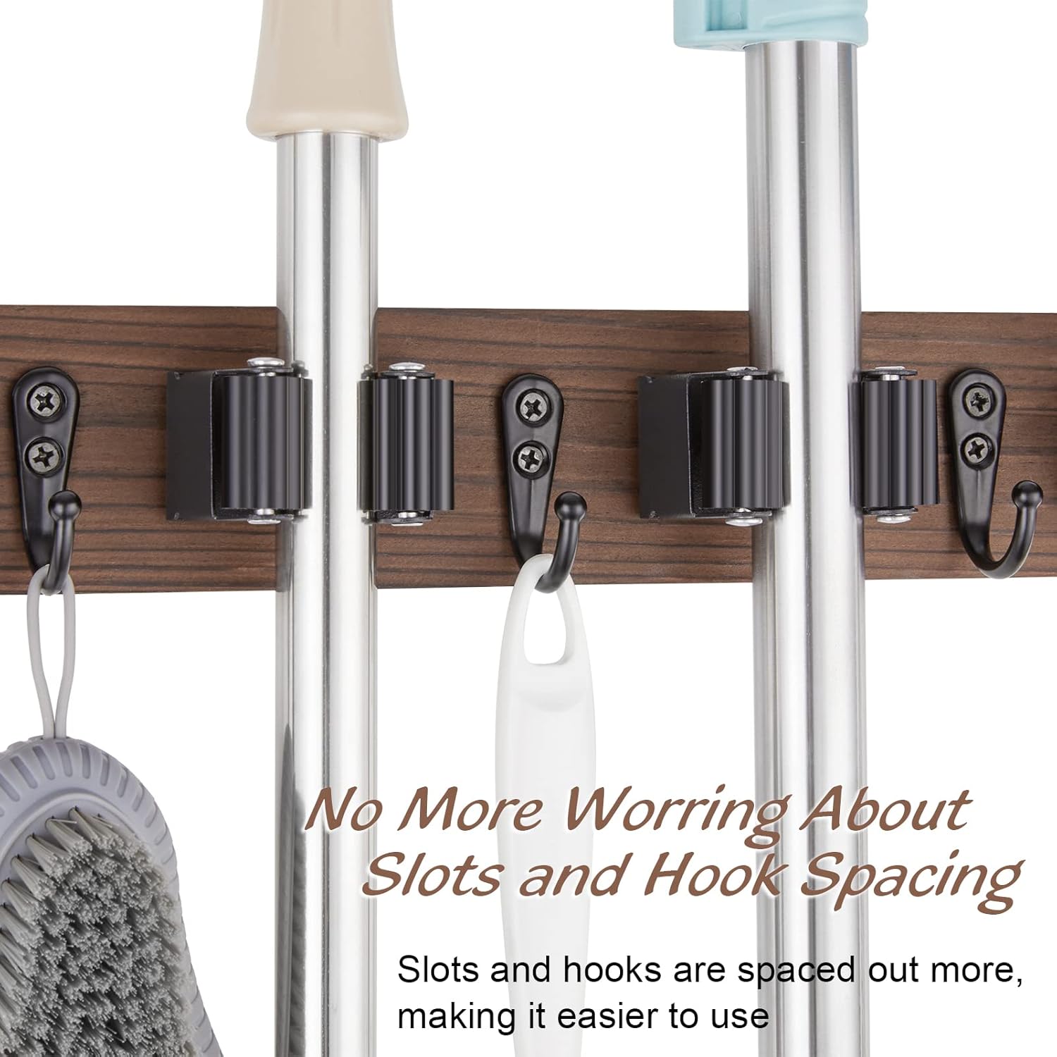 OUTNILI Broom Holder Wall Mount | Versatile Storage Solution with Coffee Canister Set