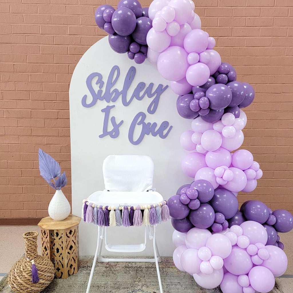 Skiennix 120pcs Pastel Purple Balloons - Light Purple Balloon Garland for Baby Showers & Parties