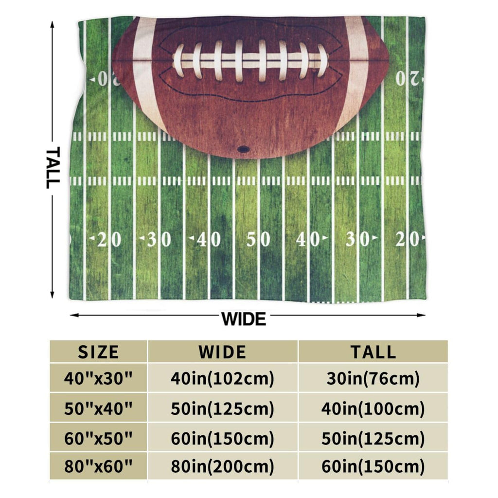 Football Blanket Soft Warm Throw Blanket for Couch Lightweight Cozy Bed Blankets & Throws for Living Room Decor Gifts for Kids 50"x40"