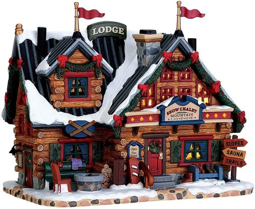 Lemax Vail Village Lighted Building - Apres-Ski Lodge in Elegant Porcelain | Perfect Holiday Decor