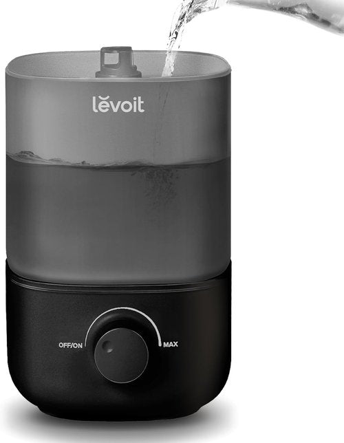 LEVOIT Ultrasonic Cool Mist Humidifier - Easy Fill & Clean, Quiet Operation, 2.5L Capacity, Black
