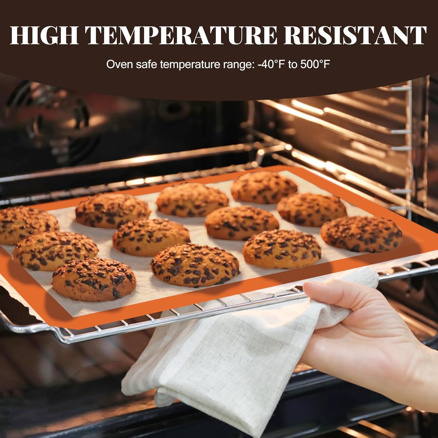 Silicone Baking Mat Set - Non-Stick, Food Safe Reusable Mats for Cookies & Bread | Oven Safe
